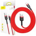 Baseus Kaabel CALKLF-B09, 100cm, 2.4A, Lightning, USB, punane