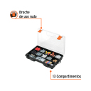 Kaste ar 13 iedalījumiem, 250x170x41mm ORG-13 Truper