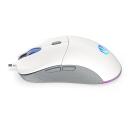 Endorfy GEM Plus Onyx White pele, EY6A011, 19000 DPI, 6 pogas, USB Type-C, Kailh GM 8.0, RGB apgaismojums