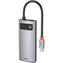 Baseus dokk CAHUB-CY0G, 4 porti, 4K@30Hz, USB 3.0 5GB/s, USB 2.0 480MB/s, 100W PD laadimine, alumiiniumisulamist