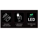 Manta Neonvalgustid SNL07GN, 5W, 5V, 2m USB kaabel, roheline/kollane, riputussilm