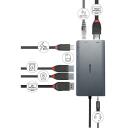 Lindy dokas stotis 43323, 1 x HDMI, 1 x RJ45, 2 x USB-C, 2 x USB 2.0, 1 x Audio-Out, 1 x DisplayPort, 1 x SD kortelių lizdas
