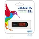 Adata USB atmintinė AC008-32G-RKD 32GB, USB 2.0, juoda, raudona, Plug and Play, palaiko Windows, Mac, Linux