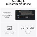 Keychron Q6H-P1 клавиатура, беспроводная, RGB LED, 108 клавиш, 2.4 GHz, Bluetooth 5.2, алюминий, PBT клавиши, 1000 Гц