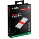 Emtec Kaasaskantav SSD ECSSD1TX205, 1TB, 1100MB/s, 1000MB/s, USB-C 3.2 Gen2, l&ouml;&ouml;gikindel, alumiiniumkorpus