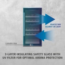 Wine cooler cabinet showcase 24 bottles compressor technology energy efficiency class G dimensions 48&times;86&times;43 cm black WineComfort 24 00644 Caso