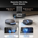 Robot vacuum and mop for dry and wet cleaning with 16600 Pa suction power 6400 mAh Li-ion battery and 0.22 L dust container black DEEBOT X9 PRO OMNI Ecovacs