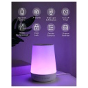Vaiki&scaron;ka naktinė LED atmosferinė lempa su balto triuk&scaron;mo ir miego melodijų funkcija 7 spalvos 34 garso režimai 12 cm balta WN002-WH00BA-A Momcozy