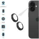 FIXED Kameras stikls iPhone 17 FIXGC2-1600-BK, 0.5mm, skrāpējumu aizsardzība, netīrumu aizsardzība, 2 objektīvu aizsargi