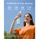 Kompakts un praktisks premium ārējais uzlādes akumulators ar 4 pieslēgvietām USB Lightning 2 × USB-C 10000 mAh 30 W zils A1680031 Anker Zolo