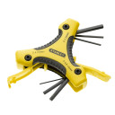 Trīsstūra salokāmo seškantu atslēgu komplekts, 9 gab., ergonomisks dizains, 0-95-935, STANLEY