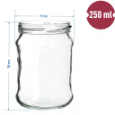 250 ml klaaspurk v&auml;rvilise kaanega &Oslash;66 - 6 tk. BROWIN 132253