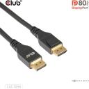 Club3D DisplayPort 2.1 CAC-1094 kaabel 2m, 80 Gbit/s, 8K240Hz, sirge pistik, 26 AWG, must