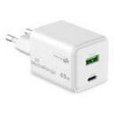 Mediarange Зарядное устройство MRMA113-2 45W, 1x USB-C, 1x USB-A, 100-240V, 20V, Быстрая зарядка, Корпус класса V0
