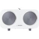 Esperanza EKH010W regulējamā elektriskā plīts, 2 zonas, 1000W, 220-230V, 50-60Hz, balta