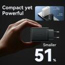 Vention įkroviklis FERB0-EU 65W PD greitas įkrovimas, 3 įrenginiai, 2 USB-C, 1 USB-A, juodas, GaN technologija