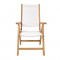 Dārza krēsls BALI balts 6 pozīcijas 60 x 70 x 110cm 13601 HOME4YOU