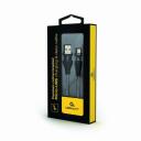 Gembird кабель USB2 на Micro-USB 1м, 1 USB 2.0, 1 Micro-USB, черный/белый, хлопковая оплетка, металлические разъемы