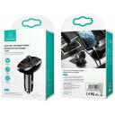 Usams FM siųstuvas C21 USA000754, 87,5-108MHz, Bluetooth 5.0, 2xUSB 3,4A, MP3 palaikymas, 3,5mm garso jungtis