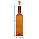 Винная бутылка BROWIN 631486, 0.75 Л, коричневая, 8 шт., 750 мл, пробка