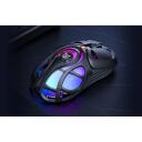 Onikuma DM02 datorpele, DM02 Black, 800/1200/2400/3600/6400/12800 DPI, RGB apgaismojums, 1000 Hz ziņo&scaron;anas frekvence