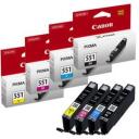 Canon Printeri kassett CLI-551 6509B015, 4x7ml, 1105 lehte mustale, 298 lehte v&auml;rvidele