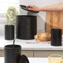 Russell Hobbs Liniera 4 daļu darba virsmas komplekts RH03270, melns, tērauds, 4 nodalījumi, vāki ar velkamu aug&scaron;pusi