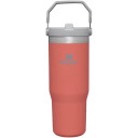 Termopudele ar salmiņu The IceFlow Flip Straw Tumbler 0,89L koraļļu krāsā; 2809993195 STANLEY