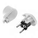 Leņķa strāvas kontaktdak&scaron;a 10gab, 16A, IP20, balta, AW24800, AWTOOLS