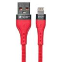 Tracer USB kabelis TRAKBK47492, 1m, 48W, 2.4A, 480Mbit/s, USB A, Lightning, sarkans