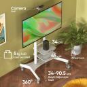 Onkron TV alus TS1881-W, 50-86 tolli, maksimaalne koormus 105.9 kg, k&otilde;rguse reguleerimine 1350-1650 mm, 2 riiulit, 4 ratast