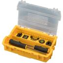 Dewalt Įrankių dėžė DWST08035-1, 351.5 mm auk&scaron;čio, 255 mm ilgio, 35 kg talpa, IP65, 6 dalys, dviejų medžiagų rankena