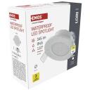 Emos LED prožektorius LORI ZV1163, 4,5 W, 345 lm, IP65, 110&deg;, 2700/4000 K, įmontuojamas, plastikas