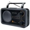 Muse 2 joslu pārnēsājamais radio M-06DS, 230V, 2 joslas FM/MW, AUX in, pelēks, 1 x iebūvēts skaļrunis