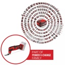 Bezvadu multifunkcionālais instruments TC-MG 18 Li-Solo, EINHELL, 4465170, 18V, 22,000-40,000 vibrācijas/min, 12 fiksācijas iestatījumi, komplektā ar smil&scaron;papīru un grie&scaron;anas asmeņiem