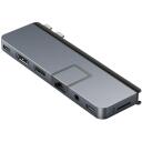 Hyper dokstacija DUO PRO 7-in-2 USB-C, HD575-GRY-GL, 1xEthernet, 1xHDMI