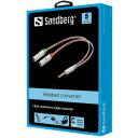 Sandberg Ausinių keitiklis 508-59, MiniJack x2, baltas, skirtas Apple produktams