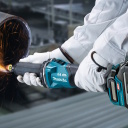 Makita GD001GZ XGT bevielė tiesi &scaron;lifavimo ma&scaron;ina 40 V Max XGT be&scaron;epetis variklis 6 mm velenas AFT apsauga nuo atatrankos užrakinamas slankiojamasis jungiklis LED darbo &scaron;viesa be baterijos ir kroviklio Juoda/Mėlyna