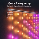 Svētku dekora viedais LED animāciju panelis 480 RGB diodes 36 W 1×1 m melns USB-C TWW480STP-TEU Twinkly