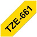 Brother laminēta lente TZe-661, TZe661, 8 m, 3.6 cm, melns uz dzeltena, 1 kasete, pa&scaron;līmējo&scaron;a, 0.054 kg
