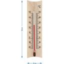 Bioterm 010200 Puitseinatermomeeter -20 kuni +50&deg;C, 15 cm, erinevad puiduv&auml;rvid, lihtne paigaldada