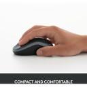 Logitech USB optiline hiir M185 910-002238, 1000DPI, 2 nuppu, 1 AA aku, Nano vastuv&otilde;tja, v&auml;rv: hall