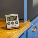 Maisto termometras su zondu BROWIN 185609 0-250&deg;C, elektroninis ekranas, laikmatis