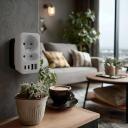 Maclean sadalītājs MCE249 F/W, 100-240VAC, 50-60Hz, 2x kontaktligzda, 2xUSB-A, 2xUSB-C PD 20W, 6A, 16A, balts