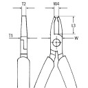 Elektronikas montāžas knaibles, KNIPEX, 36 22 125, 1.6 mm stieples grie&scaron;anai un locī&scaron;anai, izturīga konstrukcija