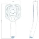 Ab Du&scaron;as klausule 9145425, 11cm, 24cm, hromēta, 3 režīmi, ergonomisks rokturis, gluda virsma