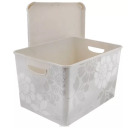 Коробка с крышкой Deco Stockholm XL 39,5x29,5x23,5cм Romance 0804711D64 Curver