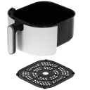 Karšto oro gruzdintuvė aerogrilis su konvekcija ir nelipniu paviršiumi 2000 W 5 L su 12 funkcijomis balta CR6313 Camry