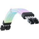 Gamemax toitekaabli pikendus VGA/CPU 2x8PIN-B, 30cm, 7A, 2x8 pin pistik, RGB LED valgustus