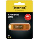 Intenso USB m&auml;lupulk 3502490 64 GB, USB 2.0, Lugemise kiirus 28 MB/s, Kirjutamise kiirus 6.5 MB/s, Oranž
